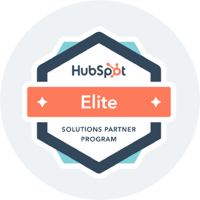 badge de certification partenaire Elite d'HubSpot