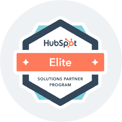 badge de certification de partenaire Elite d'Hubspot