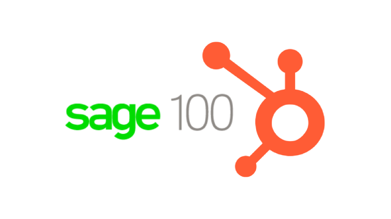 logos sage 100 et HubSpot